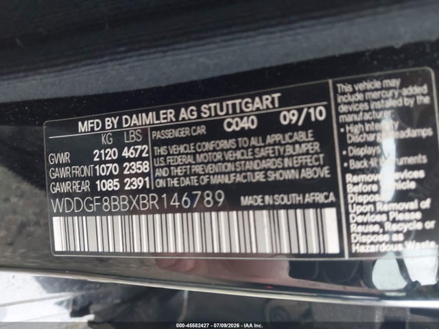 2011 Mercedes-benz C 300 Luxury 4matic/sport 4matic მანქანა იყიდება აუქციონზე, vin: WDDGF8BBXBR146789, აუქციონის ნომერი: 45582427