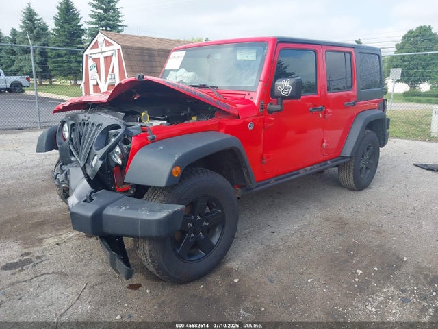 45582514 :رقم المزاد ، 1C4BJWDG2GL213959 vin ، 2016 Jeep Wrangler Unlimited Black Bear مزاد بيع