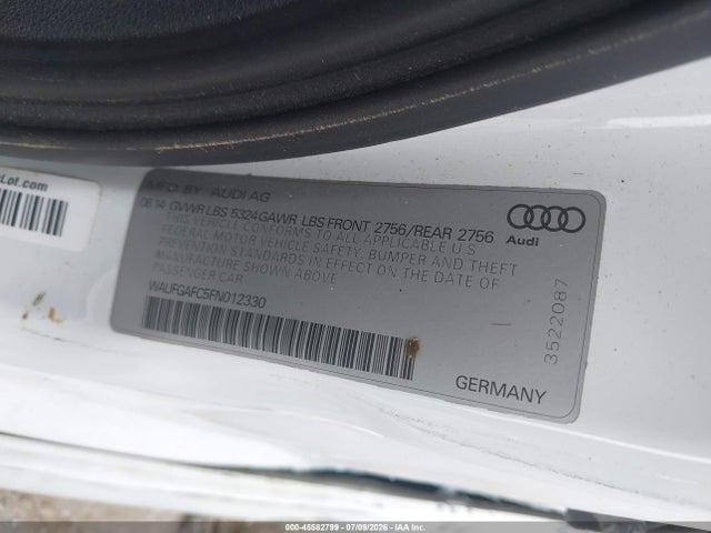 Aukcja sprzedaży 2015 Audi A6 3.0t Premium Plus, vin: WAUFGAFC5FN012330, numer aukcji: 45582799