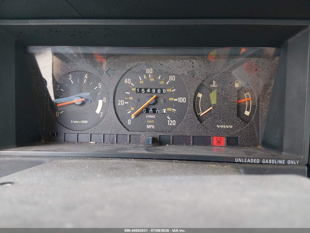 45582831 :رقم المزاد ، YV1AX8845K1372074 vin ، 1989 Volvo 244 Dl/gl مزاد بيع