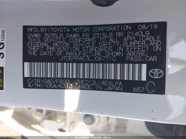Toyota COROLLA LE 2020 JTDEPRAE3LJ067710 Image 9