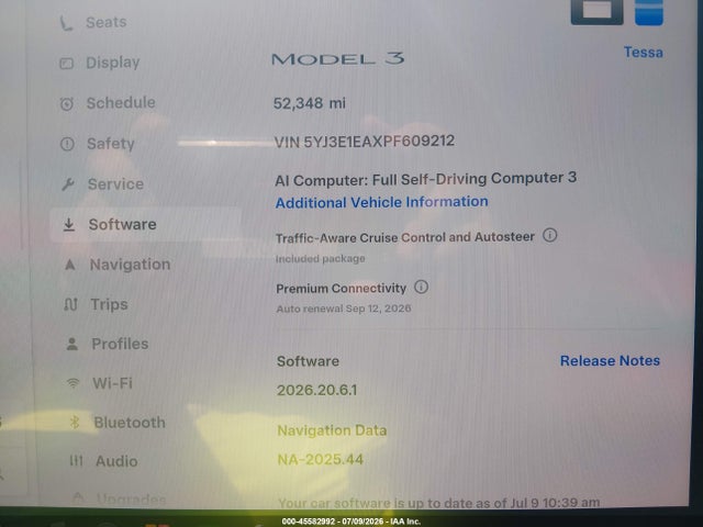 Aukcja sprzedaży 2023 Tesla Model 3 Rear-wheel Drive, vin: 5YJ3E1EAXPF609212, numer aukcji: 45582992