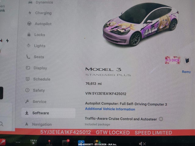 Aukcja sprzedaży 2019 Tesla Model 3 Long Range/mid Range/standard Range/standard Range Plus, vin: 5YJ3E1EA1KF425012, numer aukcji: 45583077
