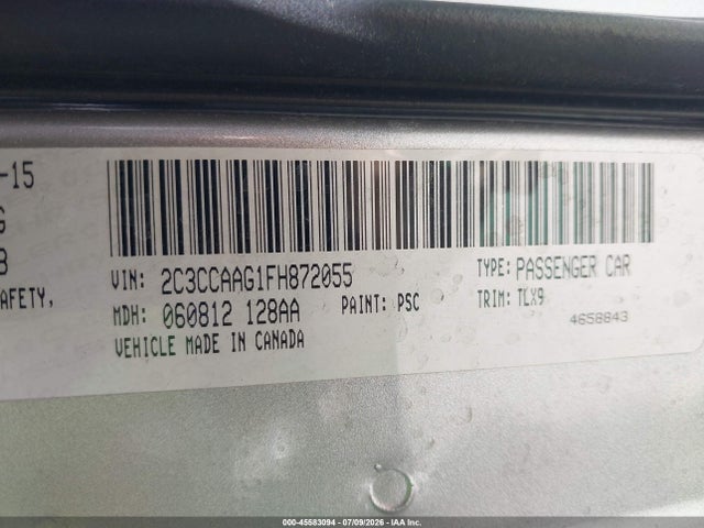 Aukcja sprzedaży 2015 Chrysler 300 Limited, vin: 2C3CCAAG1FH872055, numer aukcji: 45583094