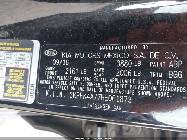 KIA FORTE LX 2017 3KPFK4A77HE061873 Image 9