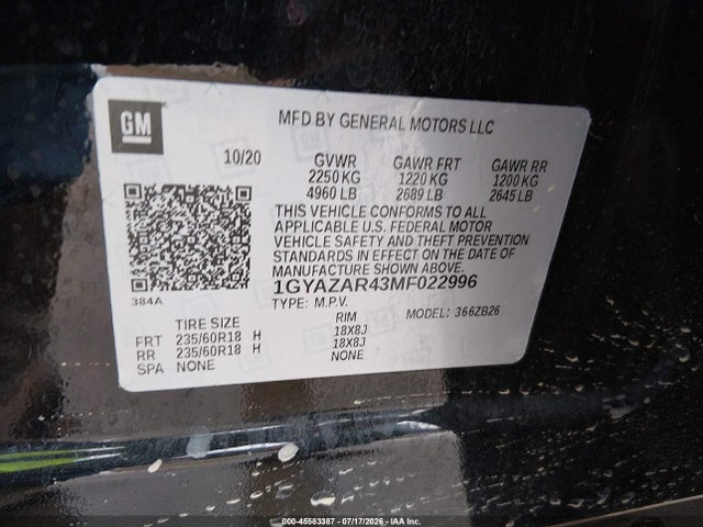 Продаж на аукціоні авто 2021 Cadillac Xt4 Fwd Luxury, vin: 1GYAZAR43MF022996, номер лоту: 45583387