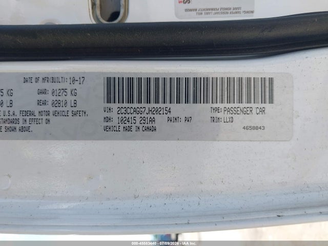 45583440 :رقم المزاد ، 2C3CCAGG7JH202154 vin ، 2018 Chrysler 300 300s Awd مزاد بيع