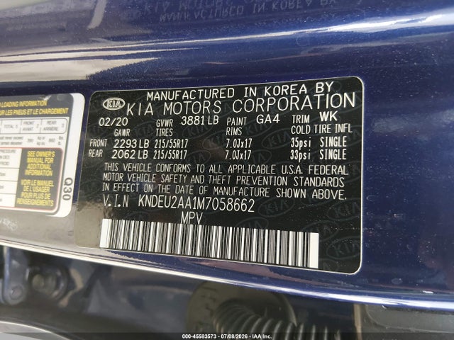 KIA SELTOS S 2021 KNDEU2AA1M7058662 Image 9
