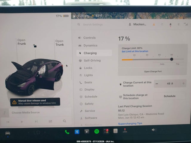 Продажа на аукционе авто 2023 Tesla Model Y Awd/long Range Dual Motor All-wheel Drive, vin: 7SAYGDEE8PA200615, номер лота: 45583578