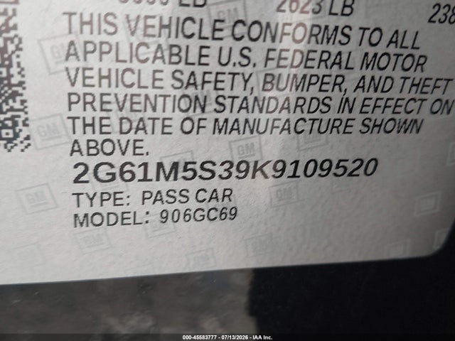 Cadillac XTS LUXURY 2019 2G61M5S39K9109520 Image 9