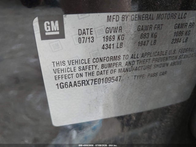 Aukcja sprzedaży 2014 Cadillac Ats Standard, vin: 1G6AA5RX7E0109547, numer aukcji: 45583808