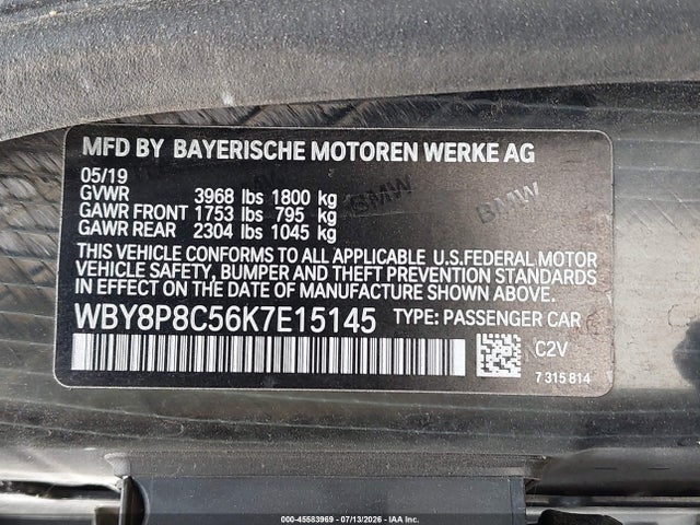 BMW I3s 120ah W/range Extender 2019 WBY8P8C56K7E15145 Image 9