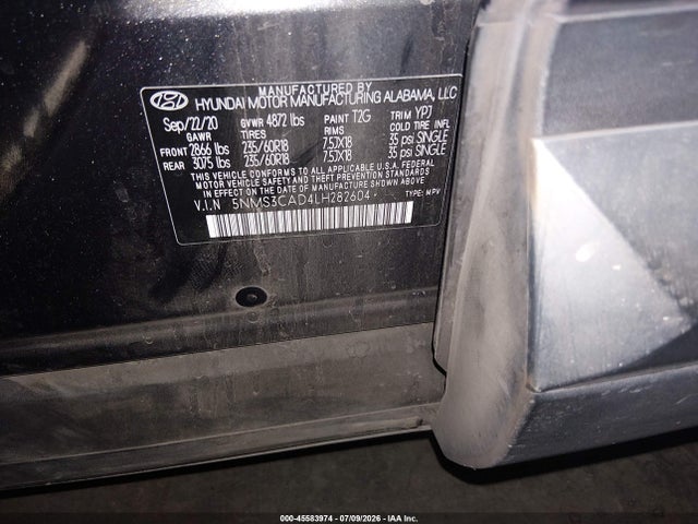 5NMS3CAD4LH282604 Hyundai Santa Fe Sel