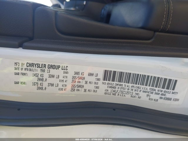 Jeep Grand Cherokee Summit 2014 1C4RJFJT5EC125713 Image 9