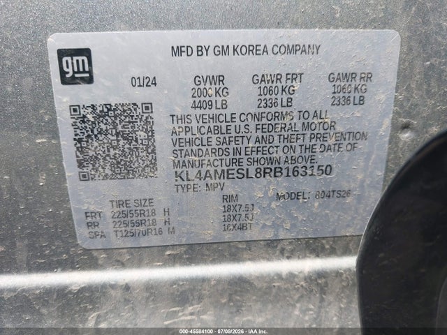 2024 Buick Encore Gx Sport Touring Awd მანქანა იყიდება აუქციონზე, vin: KL4AMESL8RB163150, აუქციონის ნომერი: 45584100