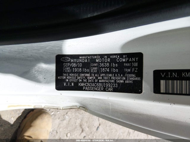 Aukcja sprzedaży 2011 Hyundai Accent Se, vin: KMHCN3AC6BU199233, numer aukcji: 45584180