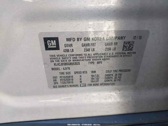 Buick Encore Premium 2016 KL4CJDSB5GB593525 Image 9