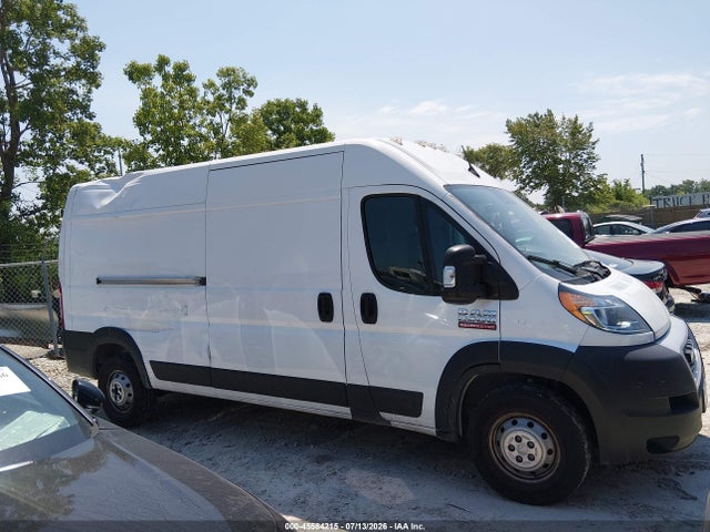 45584215 :رقم المزاد ، 3C6LRVDG3NE133509 vin ، 2022 Ram Promaster 2500 High Roof 159 Wb مزاد بيع