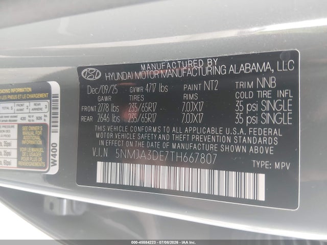Hyundai TUCSON SE 2026 5NMJA3DE7TH667807 Image 9