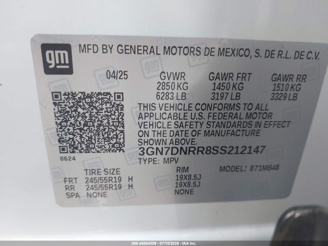 Chevrolet Equinox Ev Lt 2 2025 3GN7DNRR8SS212147 Image 9