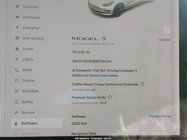 Продажа на аукционе авто 2021 Tesla Model 3 Standard Range Plus Rear-wheel Drive, vin: 5YJ3E1EA8MF002141, номер лота: 45584315