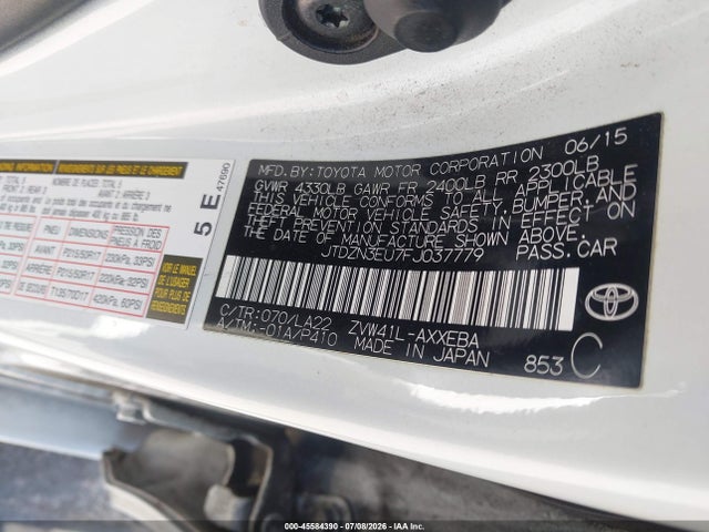 Toyota Prius V Five 2015 JTDZN3EU7FJ037779 Image 9