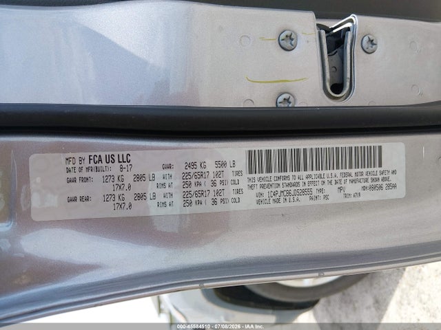 2018 Jeep Cherokee Latitude 4x4 მანქანა იყიდება აუქციონზე, vin: 1C4PJMCB6JD528555, აუქციონის ნომერი: 45584510