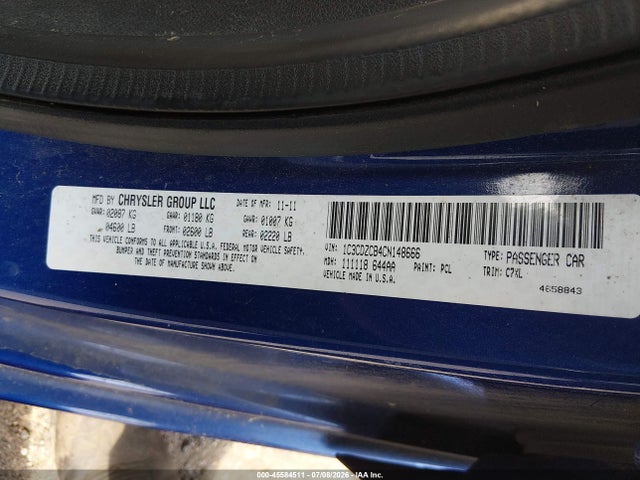 Продажа на аукционе авто 2012 Dodge Avenger Sxt, vin: 1C3CDZCB4CN148666, номер лота: 45584511