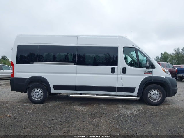45584536 :رقم المزاد ، 3C6LRVPGXME513800 vin ، 2021 Ram Promaster 2500 Window Van High Roof 159 Wb مزاد بيع