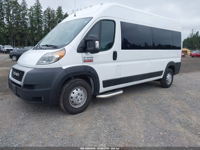 45584536 :رقم المزاد ، 3C6LRVPGXME513800 vin ، 2021 Ram Promaster 2500 Window Van High Roof 159 Wb مزاد بيع