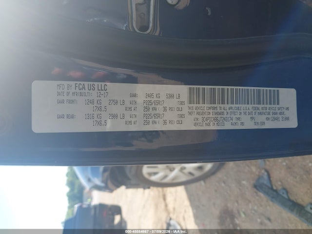 45584667 :رقم المزاد ، 3C4PDCAB6JT243174 vin ، 2018 Dodge Journey Se مزاد بيع