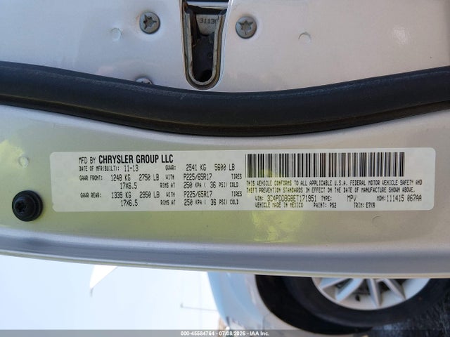 Dodge Journey Sxt 2014 3C4PDDBG8ET171951 Image 9
