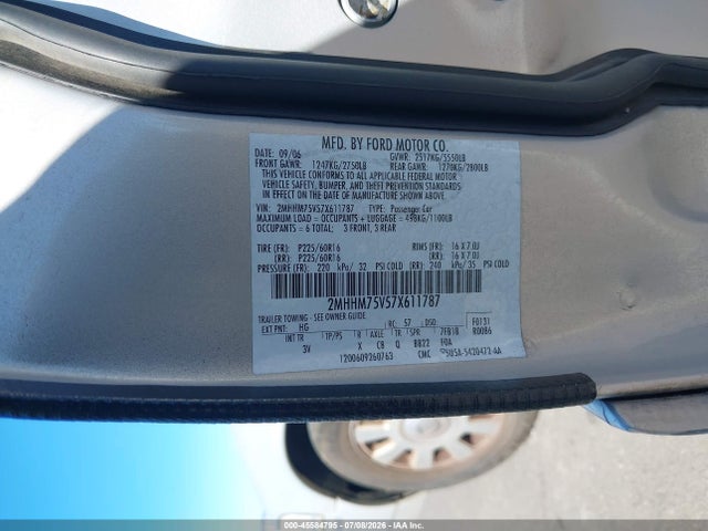Aukcja sprzedaży 2007 Mercury Grand Marquis Ls, vin: 2MHHM75V57X611787, numer aukcji: 45584795
