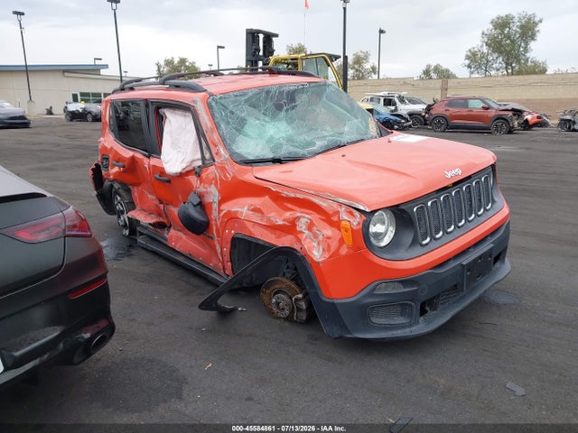 45584861 :رقم المزاد ، ZACCJBABXJPH75374 vin ، 2018 Jeep Renegade Sport 4x4 مزاد بيع