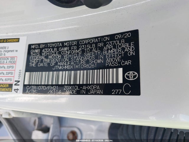 Toyota C-HR LE 2021 JTNKHMBX1M1098261 Image 9