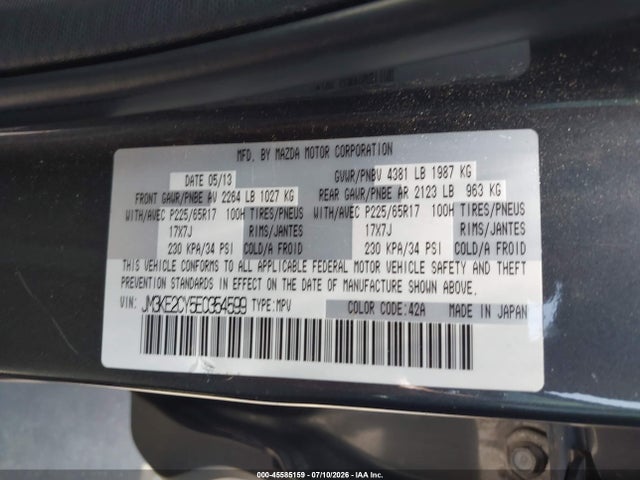 Mazda Cx-5 Touring 2014 JM3KE2CY5E0354599 Image 9