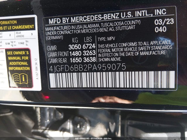 4JGFD6BB2PA959075 Mercedes-Benz Amg Gle 53 Coupe 4matic