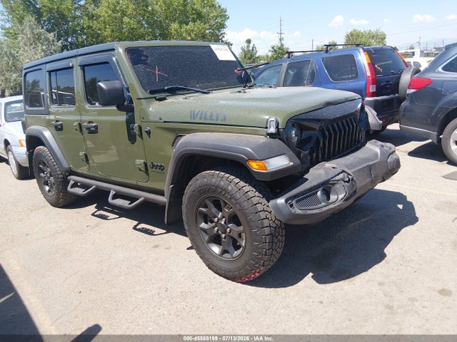 Продажа на аукционе авто 2021 Jeep Wrangler Unlimited Willys 4x4, vin: 1C4HJXDG9MW541065, номер лота: 45585199