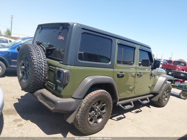Продажа на аукционе авто 2021 Jeep Wrangler Unlimited Willys 4x4, vin: 1C4HJXDG9MW541065, номер лота: 45585199