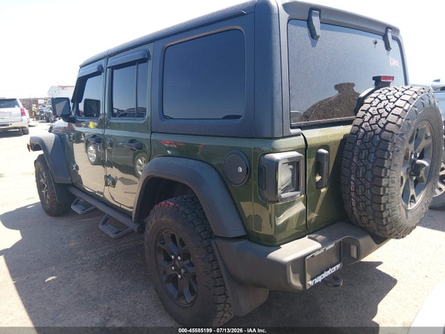 Продажа на аукционе авто 2021 Jeep Wrangler Unlimited Willys 4x4, vin: 1C4HJXDG9MW541065, номер лота: 45585199