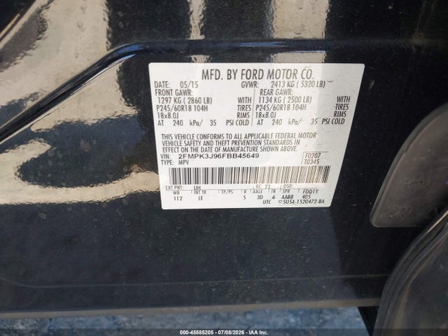 2FMPK3J96FBB45649 Ford EDGE SEL