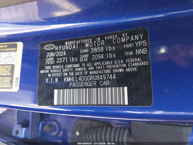 Продаж на аукціоні авто 2024 Hyundai Elantra Se, vin: KMHLL4DG0RU849744, номер лоту: 45585247