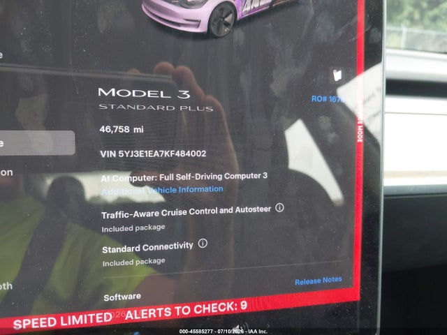 Продаж на аукціоні авто 2019 Tesla Model 3 Long Range/mid Range/standard Range/standard Range Plus, vin: 5YJ3E1EA7KF484002, номер лоту: 45585277