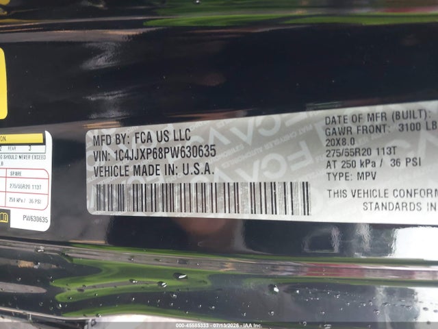 Aukcja sprzedaży 2023 Jeep Wrangler 4xe Sahara 4x4, vin: 1C4JJXP68PW630635, numer aukcji: 45585333