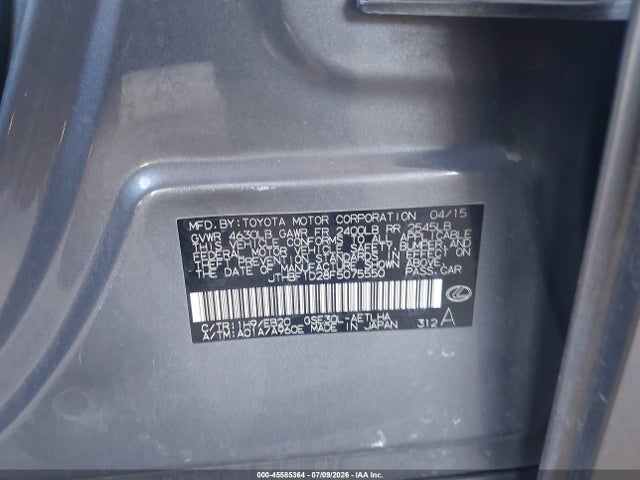 Lexus IS 250 2015 JTHBF1D28F5075550 Image 9