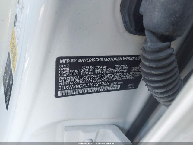 Продажа на аукционе авто 2017 Bmw X3 Xdrive28i, vin: 5UXWX9C35H0T21946, номер лота: 45585412
