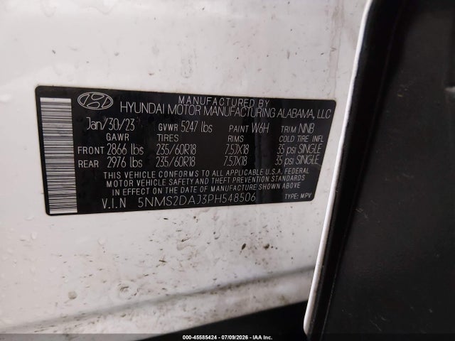 Hyundai Santa Fe Sel 2023 5NMS2DAJ3PH548506 Image 9