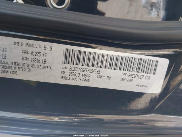 2C3CCAAG2KH654555 Chrysler 300 Touring