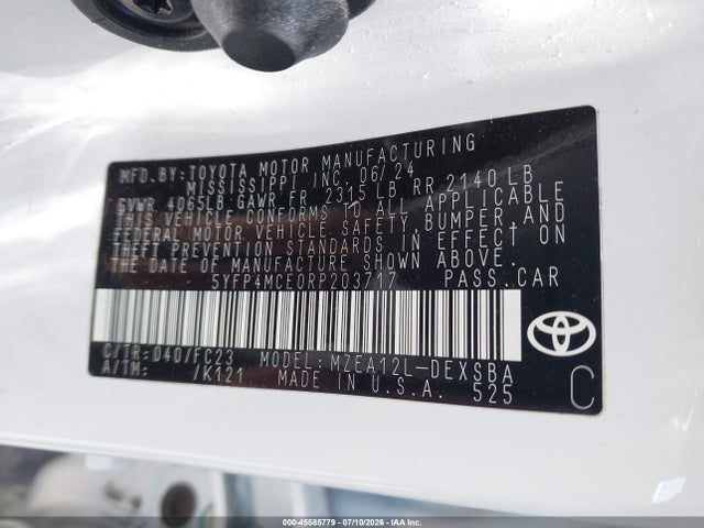 Toyota COROLLA SE 2024 5YFP4MCE0RP203717 Image 9