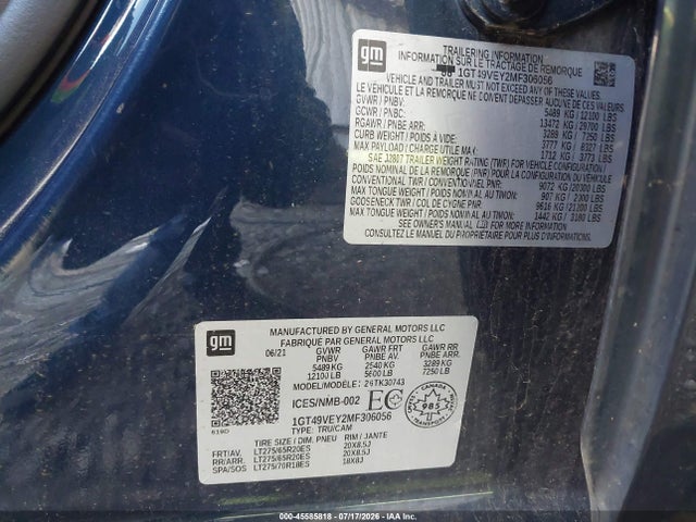 1GT49VEY2MF306056 GMC SIERRA 3500